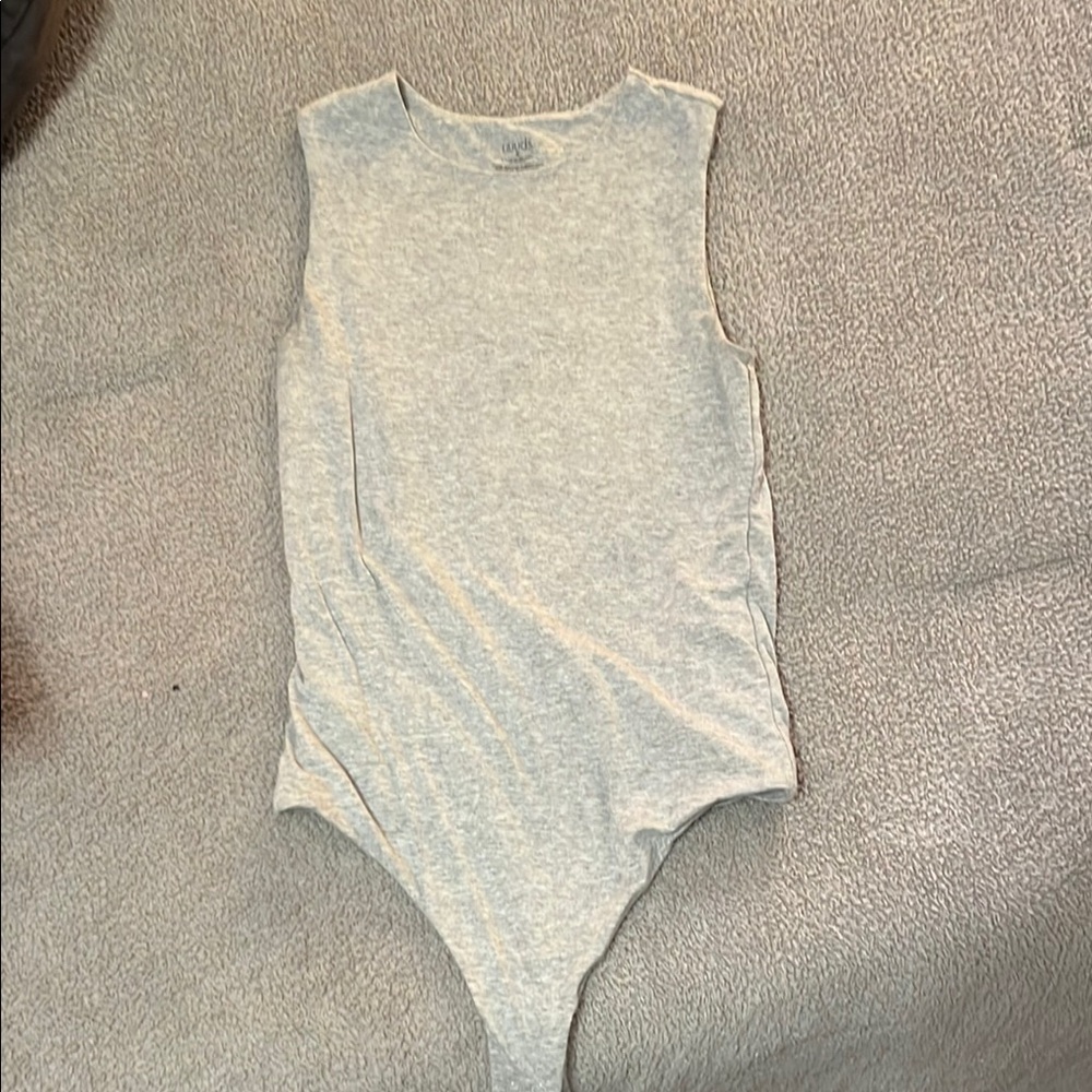 nuuds Gray Sleeveless Bodysuit